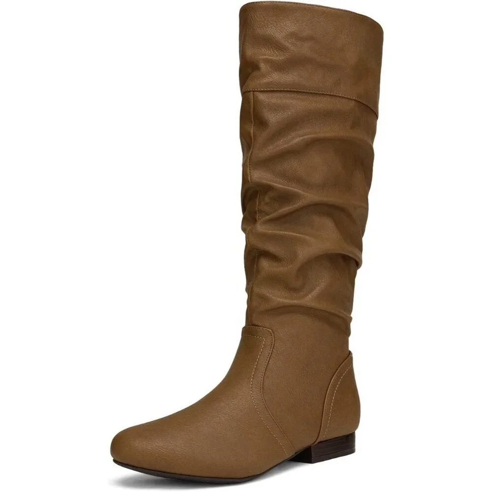 Women's Camel Dream Pairs Pull On Knee High Boots for Fall and Winter